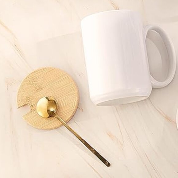 CEO Latte Mug with Bamboo Lid and Latte Spoon - Picture 2 of 3